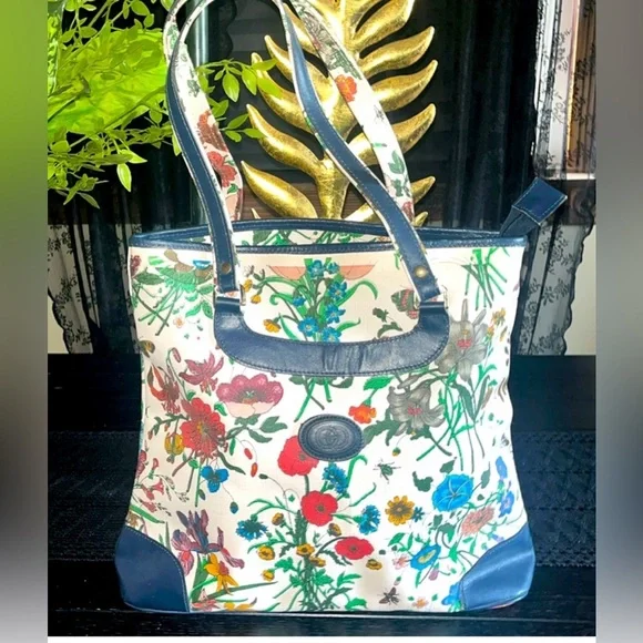Vintage Gucci Floral Tote - Picture 3 of 14